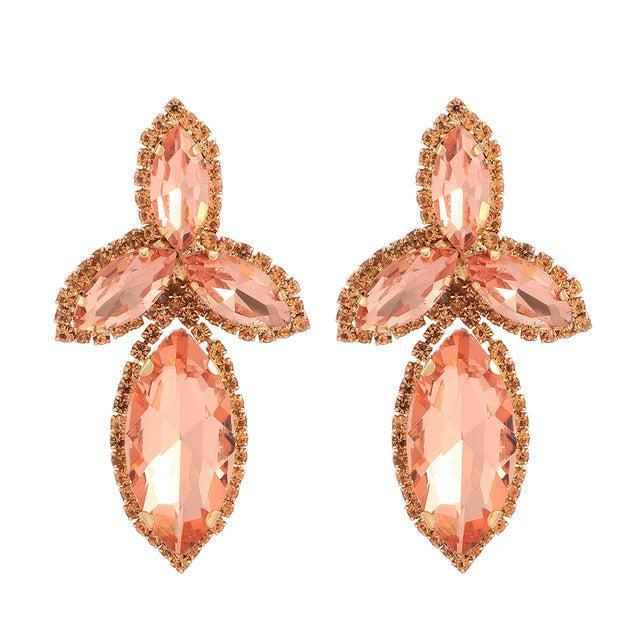 Vibrant Crystal Marquise Drop Statement Earrings - Lucid Fantasy 