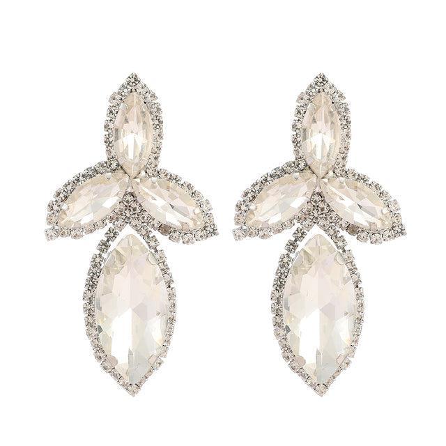 Vibrant Crystal Marquise Drop Statement Earrings - Lucid Fantasy 