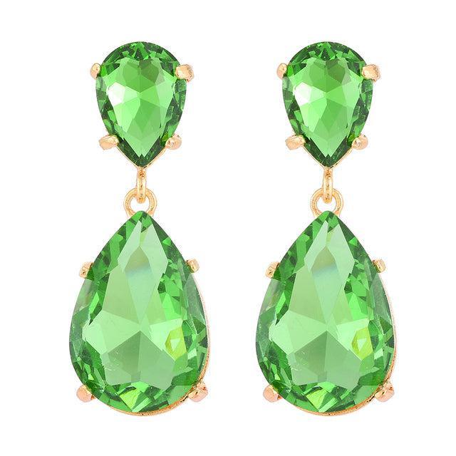 Vibrant Gemstone Drop Earrings - 11 Dazzling Hues - Lucid Fantasy 