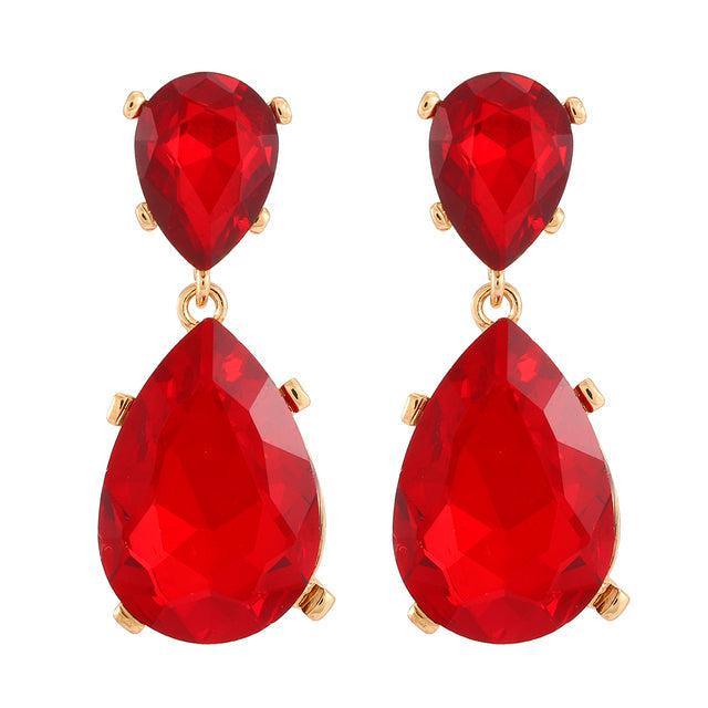 Vibrant Gemstone Drop Earrings - 11 Dazzling Hues - Lucid Fantasy 