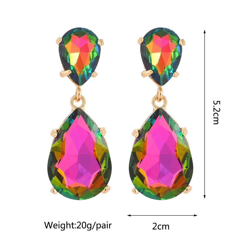 Vibrant Gemstone Drop Earrings - 11 Dazzling Hues - Lucid Fantasy 