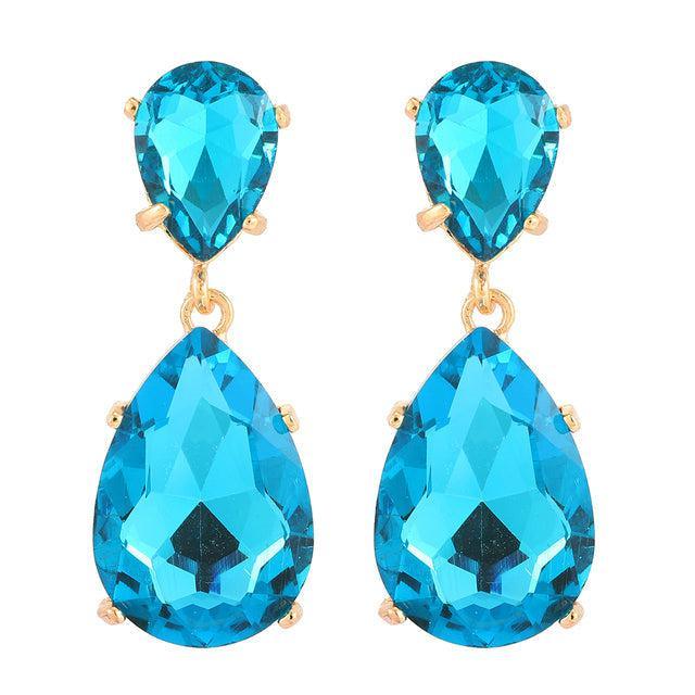 Vibrant Gemstone Drop Earrings - 11 Dazzling Hues - Lucid Fantasy 