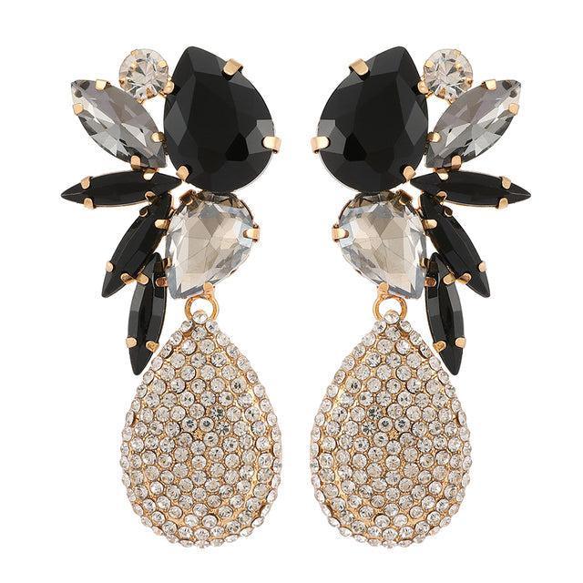 Vibrant Glass Crystal Dangle Earrings for a Glamorous Look - Lucid Fantasy 