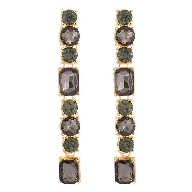 Vibrant Longline Crystal Drop Earrings - Lucid Fantasy 