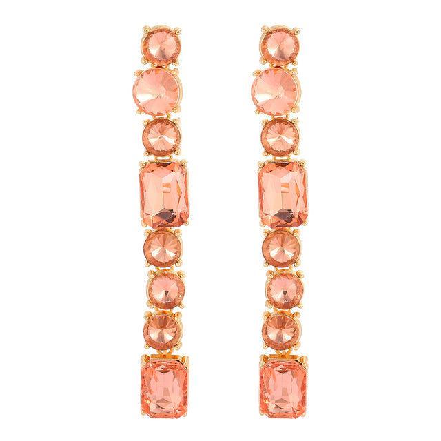 Vibrant Longline Crystal Drop Earrings - Lucid Fantasy 