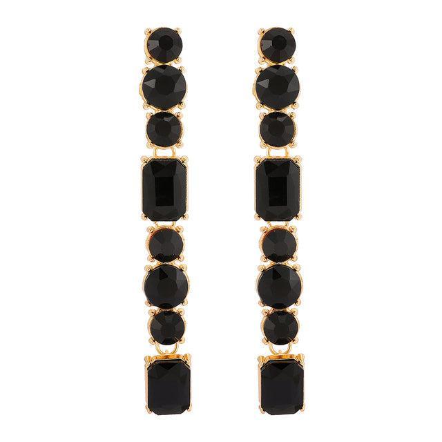 Vibrant Longline Crystal Drop Earrings - Lucid Fantasy 